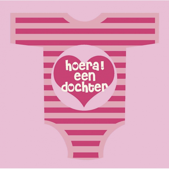Geboorte meisje servetten romper -