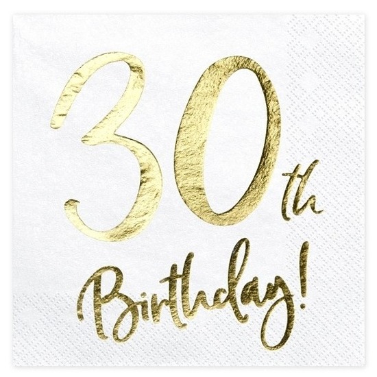 60x 30 Jaar leeftijd versiering feest servetten 33 cm -
