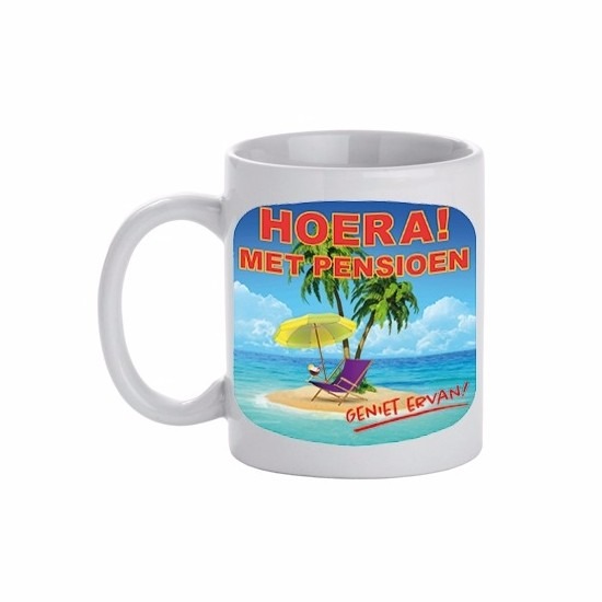 Pensioen kado beker / mok 300 ml -