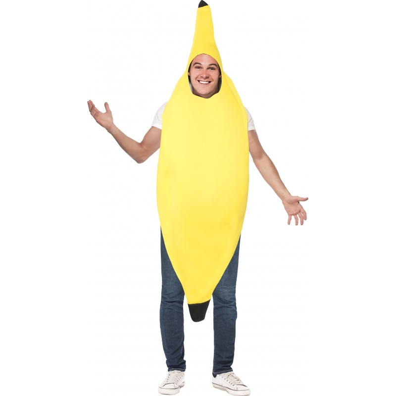 Bananen kostuum Carnaval verkleedkleding voor volwassenen One size -