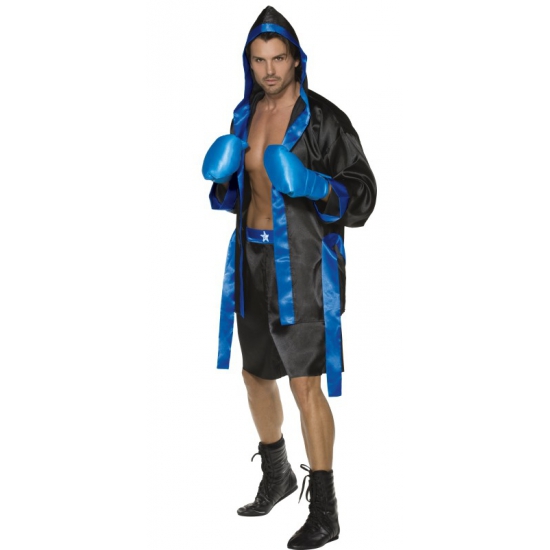 Bokser kostuum heren zwart en blauw M -
