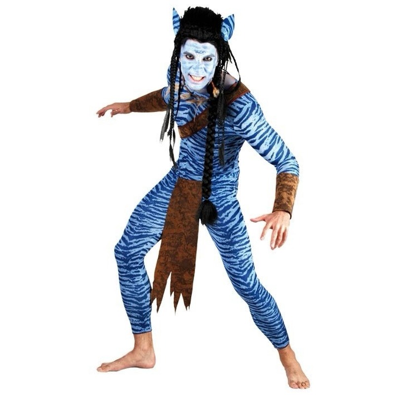 Blauwe jungle strijder kostuum voor heren L/XL -