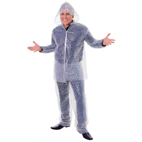 Bubbeltjesplastic kostuum - fun carnaval kostuums - one size - voor volwassenen One size -