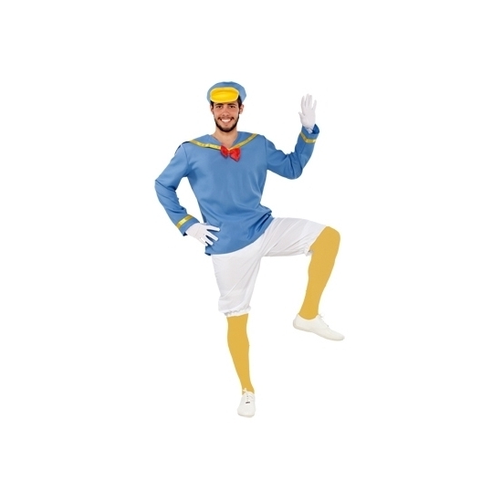Matrozen eend carnaval verkleedkostuum - voor heren - blauw/wit - Ducky dierenpak M/L (T-04) -