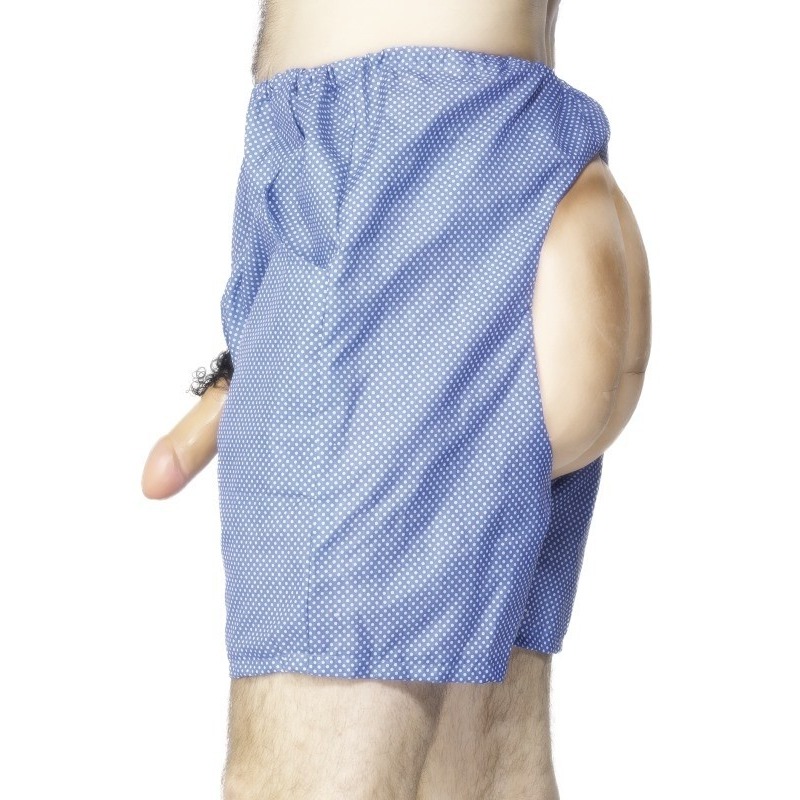 Grappige onderbroek met nep piemel en billen - Fopartikelen - Namaak penis verkleedkleding 50/52 (M/L) -