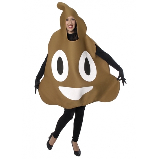 Drol/Poep emoticon verkleedkleding kostuum - bruin - volwassenen - carnaval - one size One size (S-XL) -
