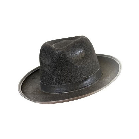 Zwarte carnaval/verkleed gangster/maffia/blues brothers hoed - volwassenen -