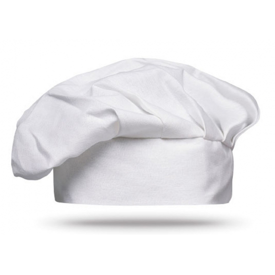 Luxe witte koksmuts - BBQ master - Hobby kok - carnaval verkleed artikel One size -