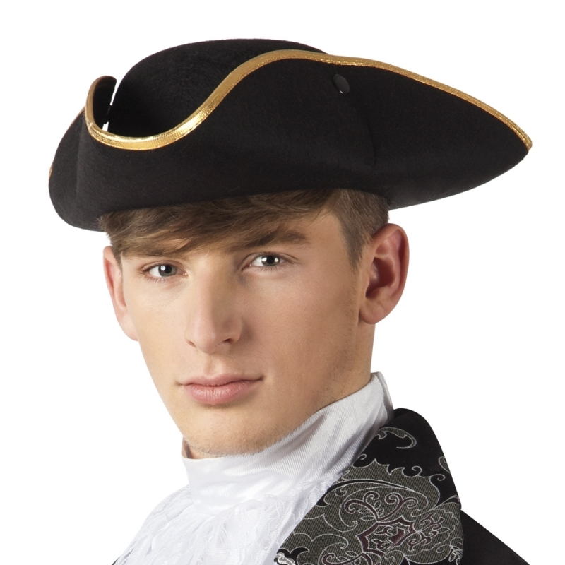 Boland Piratenhoed zwart - Verkleed hoeden - Volwassenen - polyester - 59 cm -
