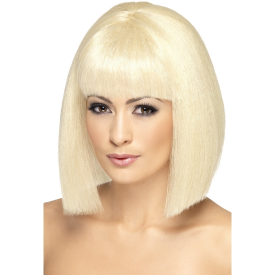 Korte blonde damespruik -