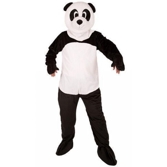 Dierenpak verkleedkleding Panda - met mega masker - outfit - volwassenen - one size M/L One size -