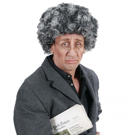 Pruik oude man afro -