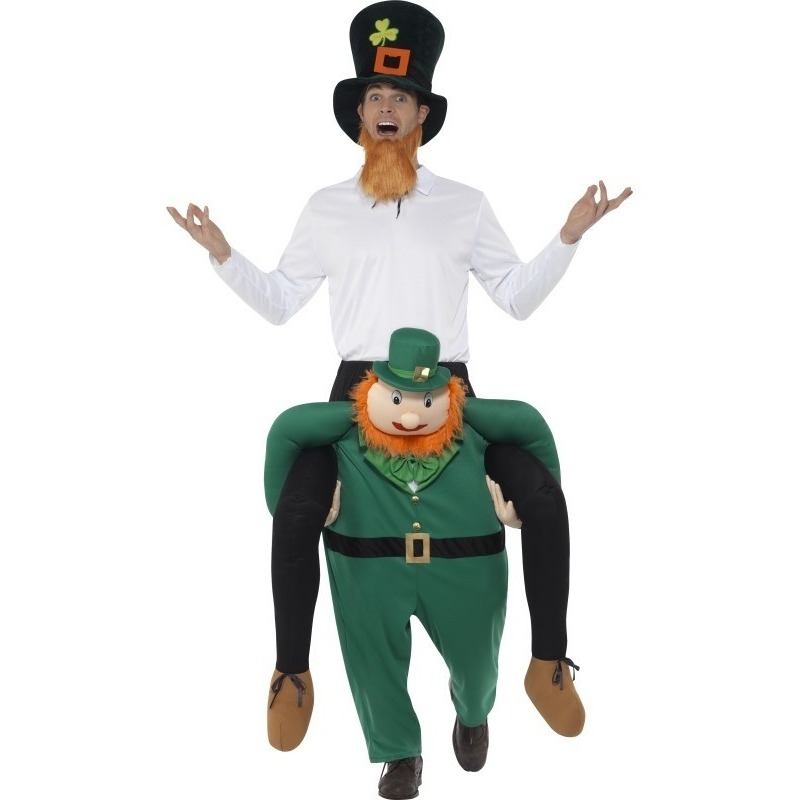 Instapkostuum St Patricksday kabouter voor volwassenen One size -