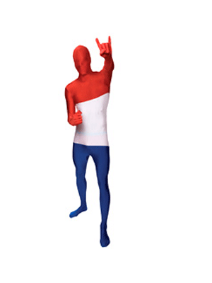 Originele morphsuit Nederland vlag L (160-175 cm) -
