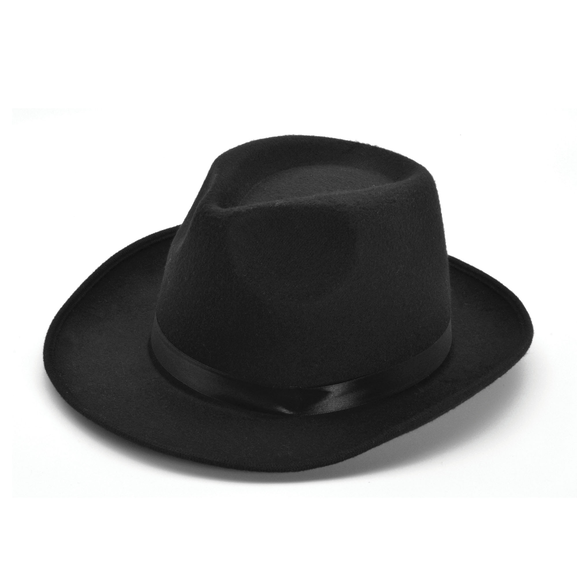 Zwarte Fedora verkleed hoed - volwassenen - Halloween Freddy Krueger, - Al Capone - Gangsters -