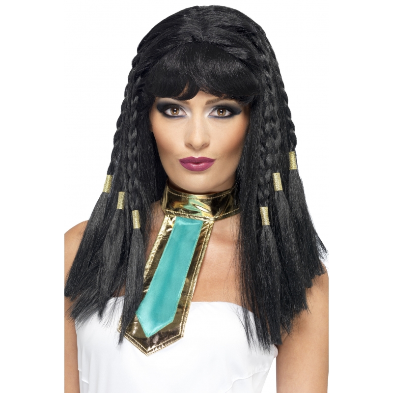 Cleopatra pruik met vlechten -