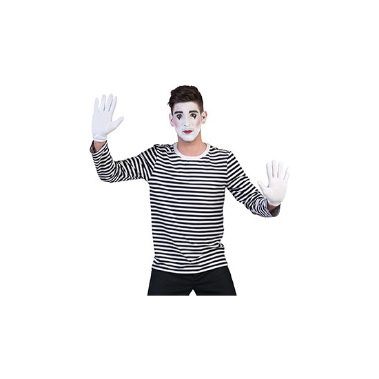 Mime shirt lange mouwen voor heren S -