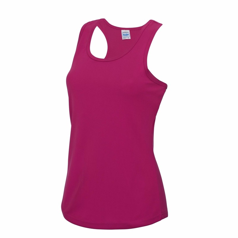 AWDis sport singlet voor dames - roze - mouwloos shirtje - polyester - lucht doorlatend S (36) -