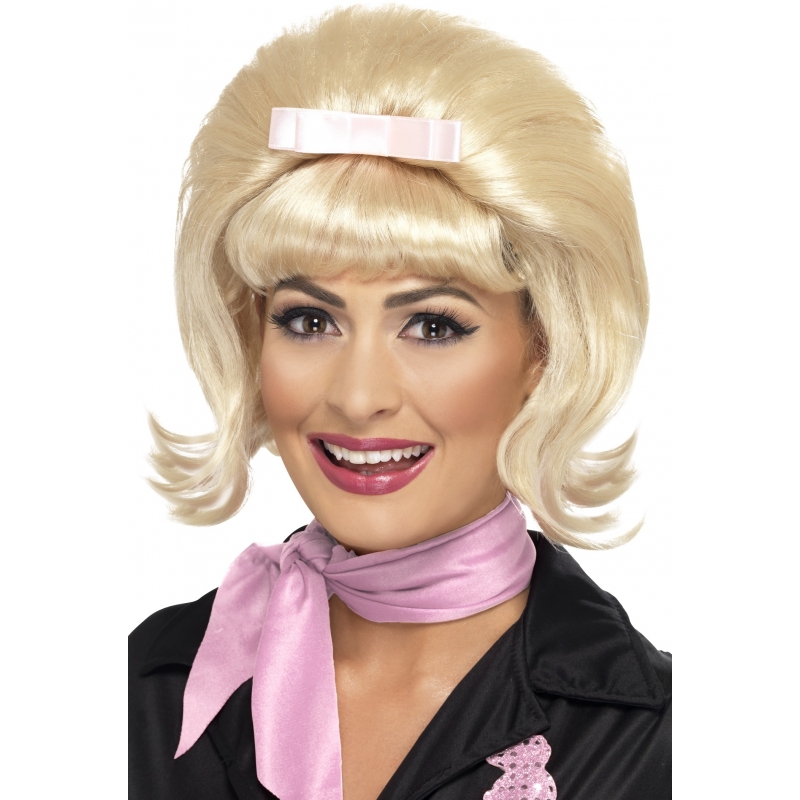 Jaren 50 pruik met blond haar -