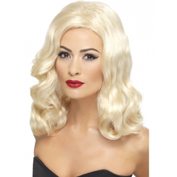 Blonde jaren 20 damespruik -