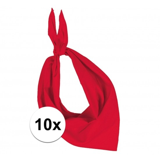 10x Zakdoek bandana rood -