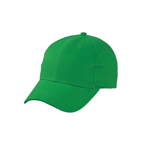 Baseball cap 6-panel grasgroen voor volwassenen -