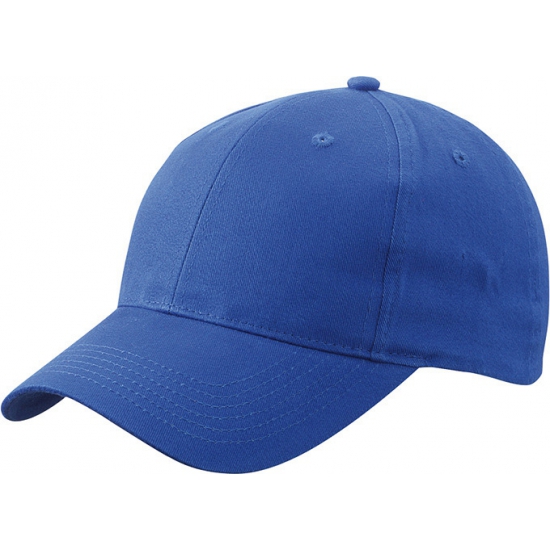 Baseball cap 6-panel kobalt voor volwassenen -