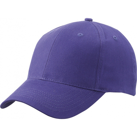 Baseball cap 6-panel paars voor volwassenen -