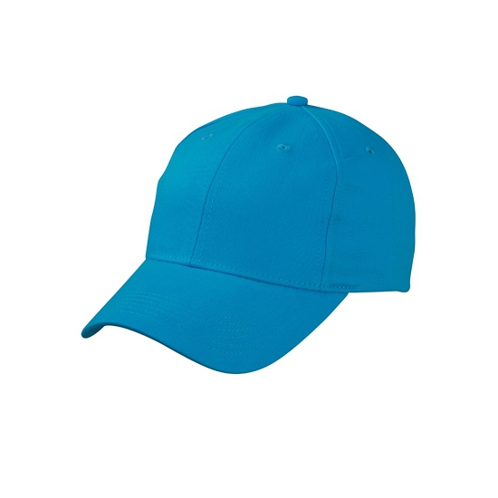 Baseball cap 6-panel turquoise voor volwassenen -