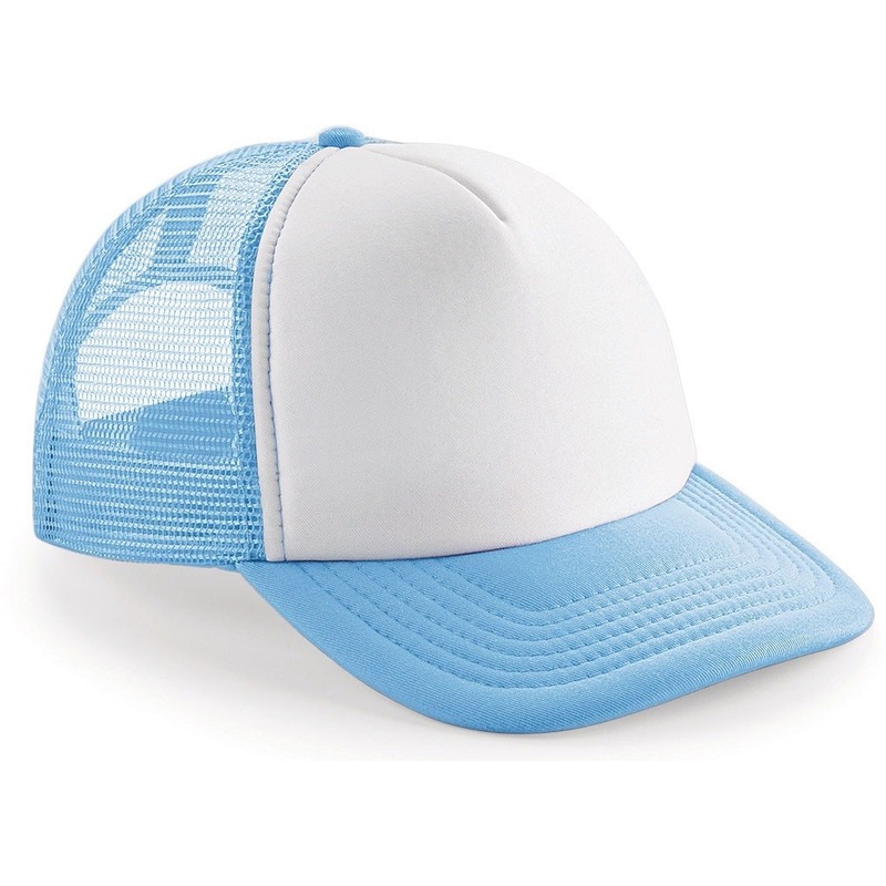 Snapback truckers pet lichtblauw/wit voor volwassenen -