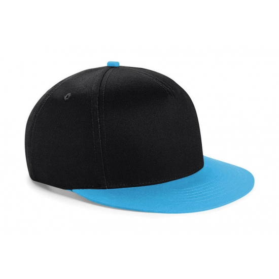 Zwart met blauwe kinder baseball cap -