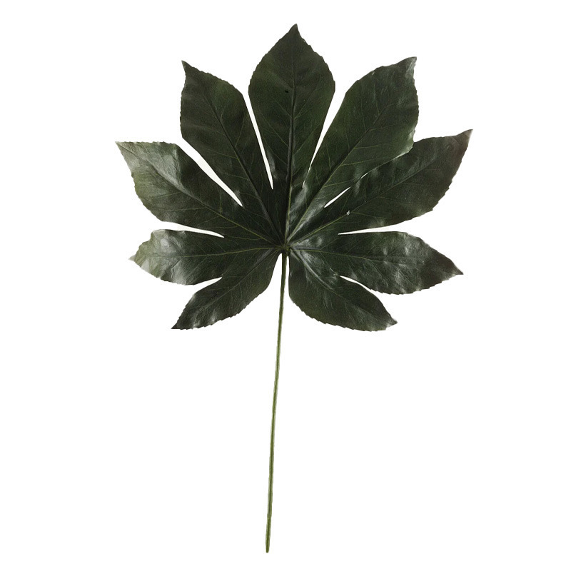 Kunstplant tak vingerplant blad 55 cm donkergroen -