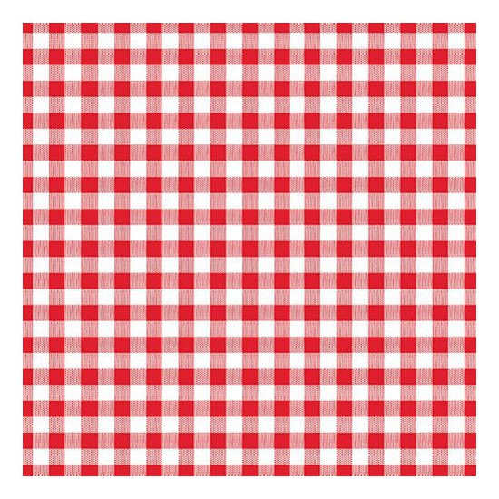 Servetten rood/wit geblokt - 30x st - papier - 33 x 33 cm - feestservetten -