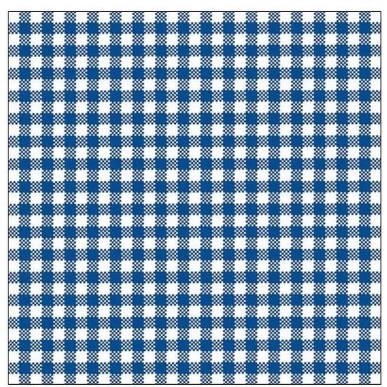 40x Geruite blauw/witte servetten 33 x 33 cm -