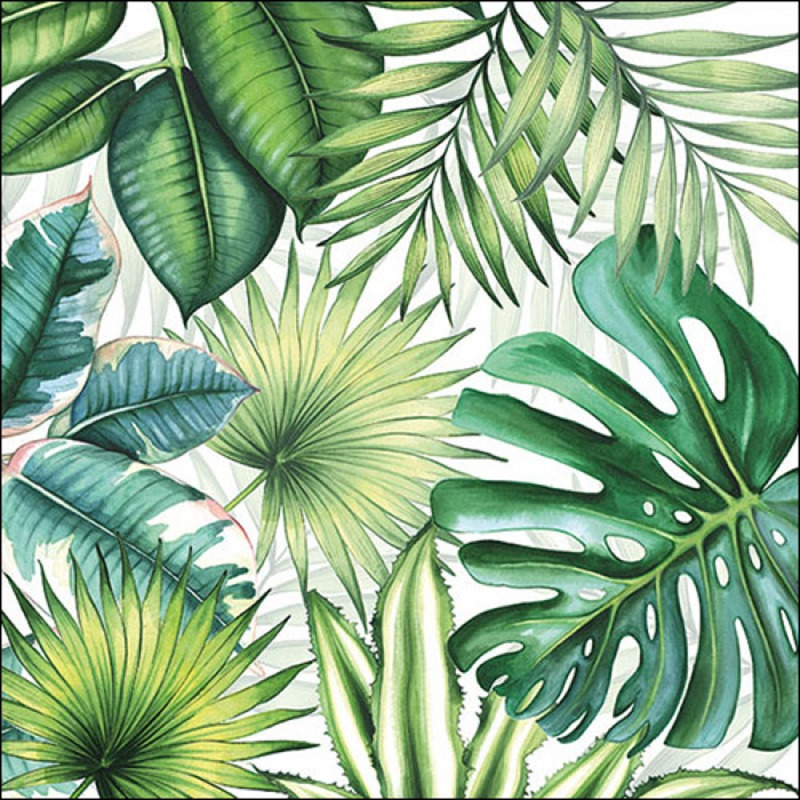 20x Tropische / jungle thema servetten 33 x 33 cm -