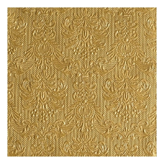 Servetten - 30x st - goud - barok - 33 x 33 cm - 3-laags - papier - lunchservetten -