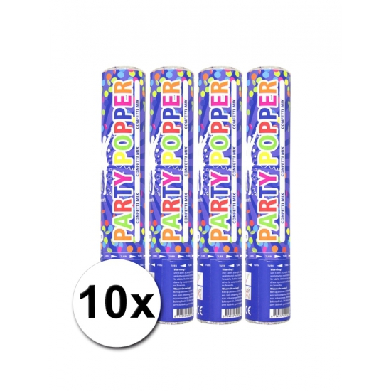 10 confetti kanonnen gekleurd 28 cm -