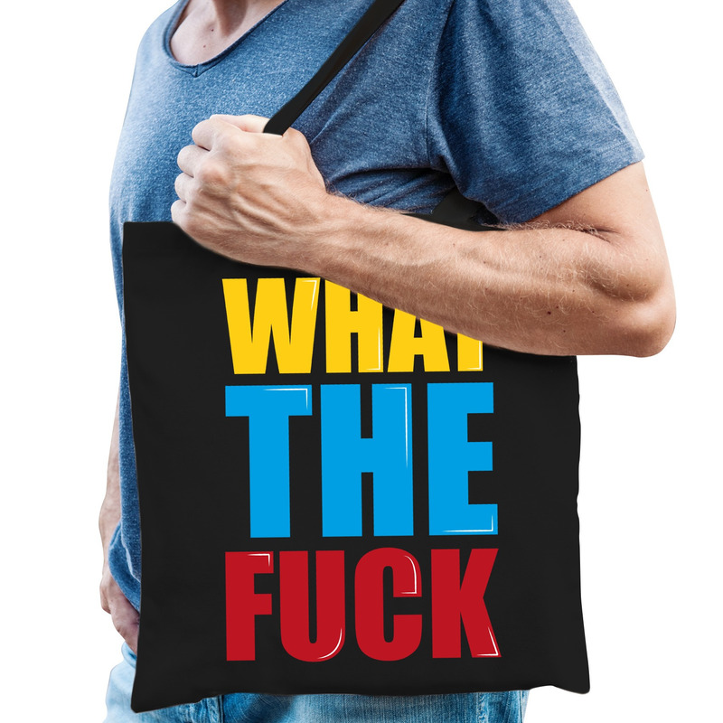 What the fuck cadeau tas zwart voor heren -