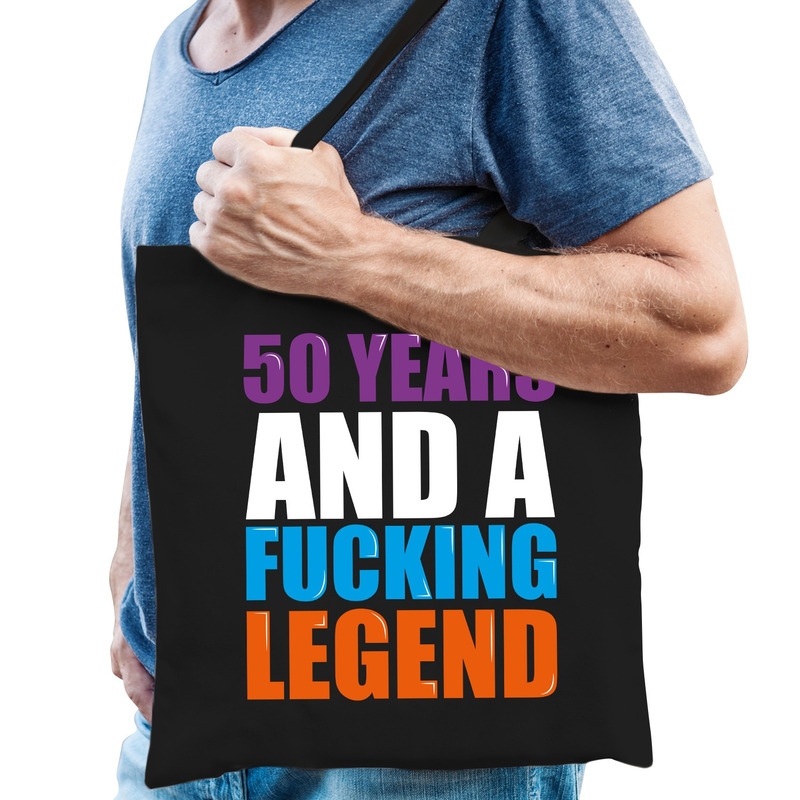 50 year legend / 50 jaar legende cadeau tas zwart voor heren -
