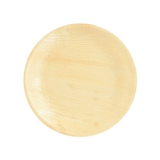 18x Gerecyclede wegwerp borden palmblad 23 cm -