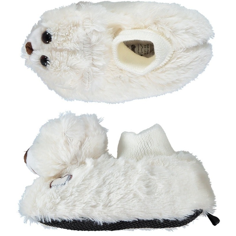 Kinder dieren pantoffels/sloffen witte beer 23-24 -