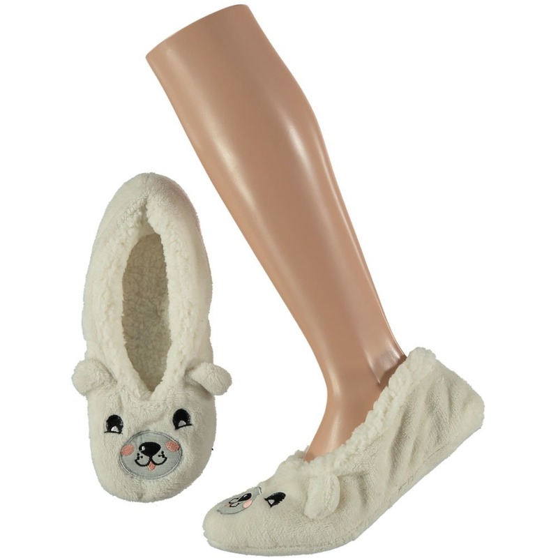Meisjes ballerina pantoffels/sloffen ijsbeer 34-36 -