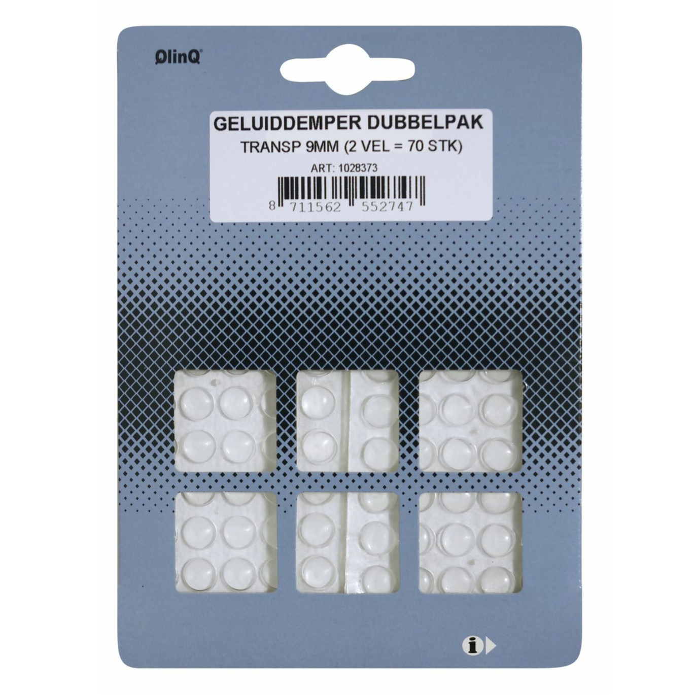 Geluidsdempers - 70x - zelfklevend - transparant - 8 mm - stootdopjes -