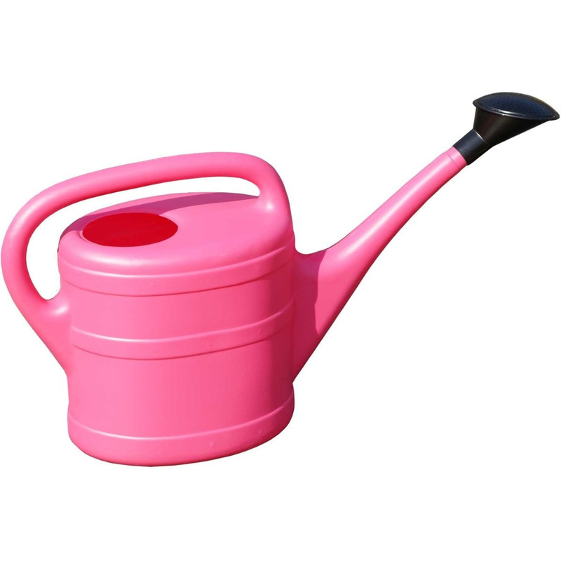 Roze gieter met broeskop 5 liter -