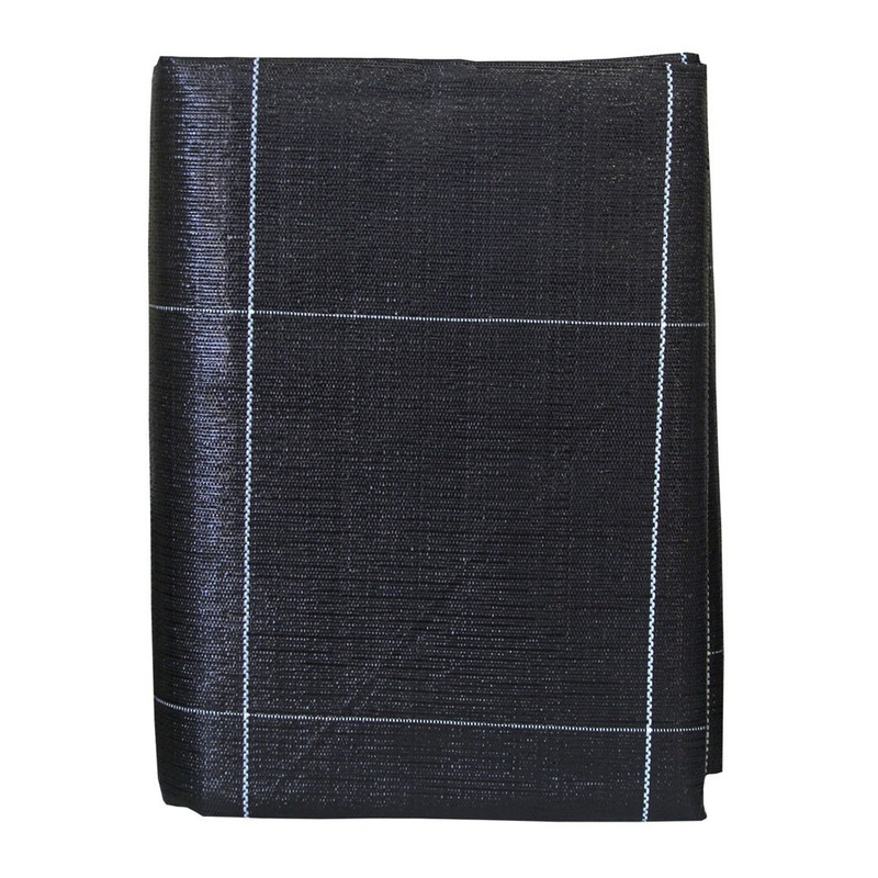 Zwart gronddoek/onkruiddoek 5,2 x 5 meter -