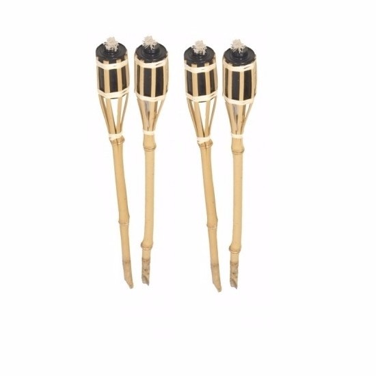 Bamboe tuinfakkels set 4 stuks 61 cm -
