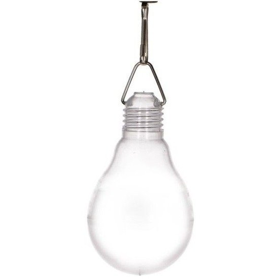 1x Buiten verlichting solar lampenbolletje wit 11,8 cm -