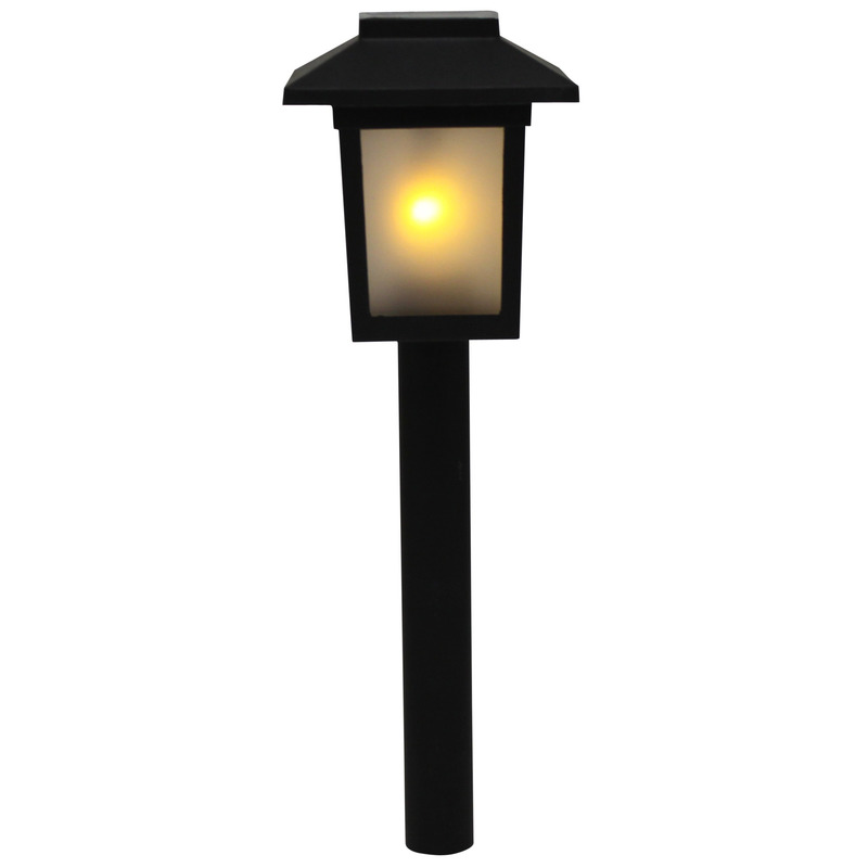 Tuinlamp solar fakkel / tuinverlichting met vlam effect 34,5 cm -