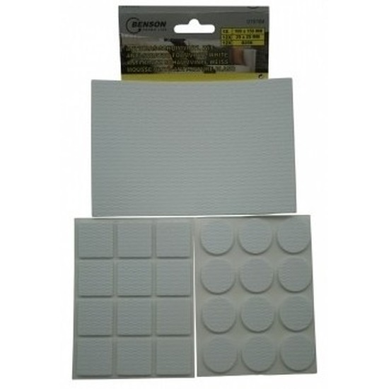 Antikras schuimvinyl 25-delig wit -