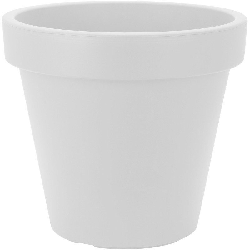Bloempot/plantenpot voor binnen en buiten - D30 x H26 cm - wit - kunststof -